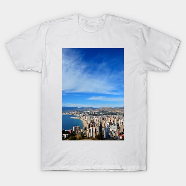 Benidorm Skyline Cityscape Costa Blanca Spain T-Shirt by AndyEvansPhotos